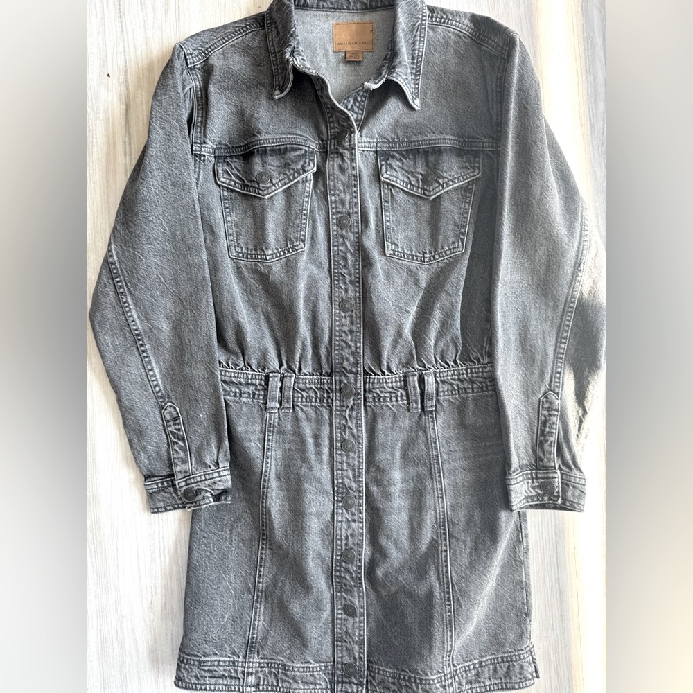 American Eagle Outfitters Grey Denim Dress